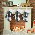 thumbnail image 6 of Coolnut 1 PCS Christmas Stocking Bright Print Big Warm 17.7 x 12 Inch Hanging Xmas Stockings Decoration for Family Holiday Party Ornaments Decor Fireplace, 6 of 7