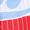 Patriot Stripe, variant on Fourth of July Men's & Big Men's Americana Swim Trunks from Way to Celebrate, 7" Inseam, Sizes S-3XL