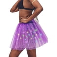 thumbnail image 4 of TRKIYQC Falda de baile con iluminación para mujer para fiesta Cos-Play, falda de princesa con lámpara de patrón de estrella de malla TRKIYQC moda, 4 of 8