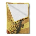 thumbnail image 2 of Antlers Soft Flannel Fleece Throw Blanket, Grunge Big Antlers of Stag Floral Design Abstract Design Illustration, Cozy Plush for Indoor and Outdoor Use, 70" x 90", Yellow Mustard, by Ambesonne, 2 of 5