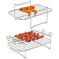thumbnail image 3 of Holloyiver Air Fryer Grill Rack for Oven, 7.9'' x 5.1''x2.6" Stainless Steel Grill Rack , Non-stick Mesh Basket Set, Air Fryer Tray Wire Rack Roasting Basket for Fries/Bacon/Chicken, 3 of 9