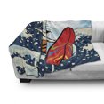 thumbnail image 3 of Surf Soft Flannel Fleece Throw Blanket, Summer Themed Abstract Cartoon with Surfer Boy on Vintage Design Ocean Waves Print, Cozy Plush for Indoor and Outdoor Use, 70" x 90", Multicolor, by Ambesonne, 3 of 6