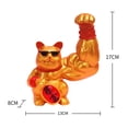 thumbnail image 4 of Escultura de Decoración Soledad Figurilla de gato afortunado de resina, 4 of 8