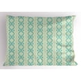 thumbnail image 1 of Ethnic Pillow Sham Timeless Tribal Bullseye Rhombus Pattern with Ornamental Geometric Design, Decorative Standard King Size Printed Pillowcase, 36 X 20 Inches, Cream and Pale Blue, by Ambesonne, 1 of 2