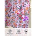 thumbnail image 5 of Sheer Curtains 72 Inches Long, Spring Floral Semi Sheer Curtains Light Filtering Window Treatment, Retro Watercolor Flowers Leaves Plants Purple Privacy Voile Drapes for Living Room 52x72 Inch, 5 of 6