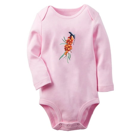 

Babies Nature Pattern Sea Buckthorn Rompers Newborn Baby Unisex Bodysuits Infant Jumpsuits Toddler 0-12 Months Kids Long Sleeves Oufits (Pink 6-12 Months)