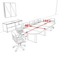 Racetrack Cable Management 12' Feet Conference Table, OFCONCRP14