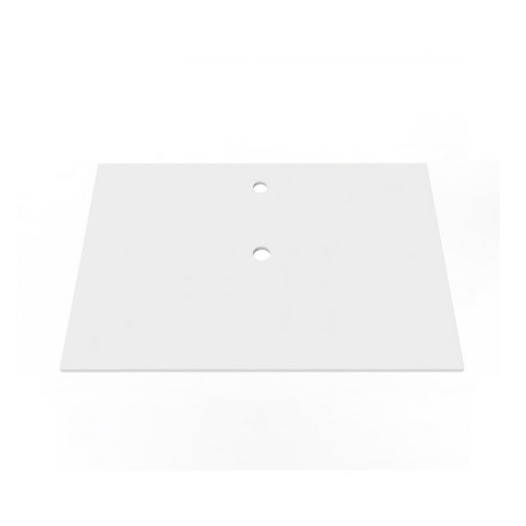 Modern 36" Solid Surface Minimalist Thin Vanity Countertop - White