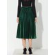 thumbnail image 4 of Allegra K Falda Midi Falda Retro Vintage Hasta Los Tobillos Plisada De Terciopelo Con Cintura Elástica Alta Para Mujer Verde XS, 4 of 6