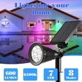 thumbnail image 4 of NETSENG Solar Spot Light Outdoor, 7 LED Color Changing 2-in-1 Solar Landscape Spotlight Waterproof Security Wall Lamp Lights for Patio Yard Lawn Driveway Trees Flags Halloween Christmas Decor (2 Pack), 4 of 6