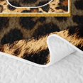 thumbnail image 5 of Manfei Leopard Print Personalized Initial E Twin Quilt Set for Teens,Pink Ribbon Bow Twin Coverlet Set for Girls, 5 of 7