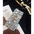 thumbnail image 3 of Funda de lujo para iPhone 11 con diamantes de imitación 3D y piedras preciosas de flores 6,1 pulgadas, 3 of 5