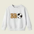 thumbnail image 2 of Odeerbi Kids Boys Girls Fleece Crewneck Sweatshirts Winter Warm Pullover Sweatshirts Thermal Fashion Casual Printing Round Neck Long Sleeve Sweatshirt Tops White, 2 of 7