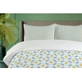 thumbnail image 4 of Ambesonne Retro Duvet Cover Set, Vintage Colored Circle Motifs, 2-Calking, White Mustard Blue Grey, 4 of 7