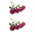thumbnail image 3 of relayinert 10pcs/set Celebrate Christmas In Style Stunning Silk Flower Arrangements – Many Colors Available Can Change The Shape Deep Pink color 2Set, 3 of 6