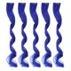 thumbnail image 1 of 5 piezas de postizo largo y rizado para mujeres y niñas, extensión de cabello elegante, postizo con reflejos de colores con clip azul, 1 of 14
