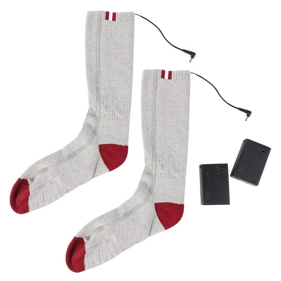 NICEXMAS Temperature Regulation Heated Sock for Women Grey Cotton 1 Pair
