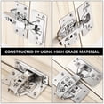 thumbnail image 3 of 4 Sets Cabinet Hinge Door Hinge Repair Plate Kit Hinge Fixing Plate Stainless Steel Plate Repair, 3 of 3