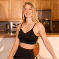 thumbnail image 4 of Coobie V-Neck Lace Trim Bra with Back Closure 9182,Black,One Size, 4 of 8