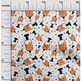 thumbnail image 2 of oneOone Polyester Spandex Tissu Orange Virus Médical Couture Projets d'Artisanat Tissus Imprimés au Yard 56 Pouces de Large, 2 of 4