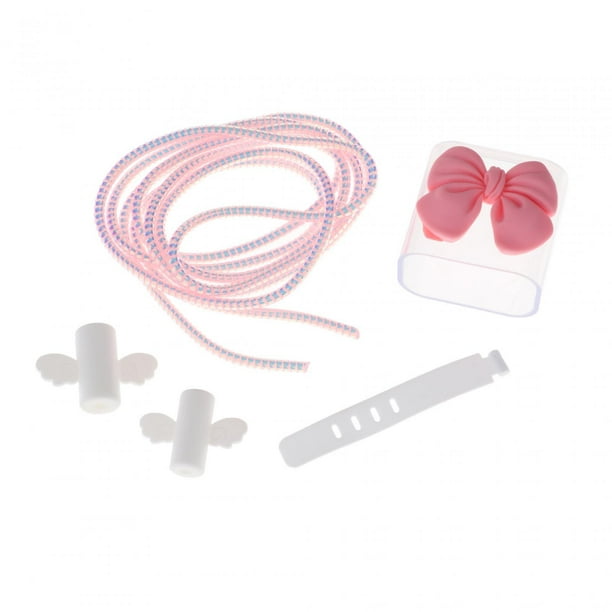 Bonita funda protectora para cable de carga, accesorio para teléfono, cable 4 en 1 con enchufe DIY rosa