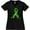 AB-Black, variant on Inktastic Mental Health Awareness Ribbon with Green Hearts Women's Plus Size V-Neck T-Shirt