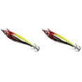 thumbnail image 1 of Señuelo Pesca Luminoso Anzuelos Calamar Anzuelo Artificial Cebos Jigging () Rojo Y Amarillo, 1 of 4
