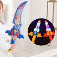 thumbnail image 2 of HEVIRGO Lightsaber Toy Cool Shape Colorful Lights Sound Effect Exquisite Flashing Round Edge Plastic Glow in The Dark Children Light Up LED Toy for Yard, 2 of 10