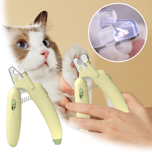 2 in 1 Dog Nail Trimmer and Grinder with LED Light Quiet File for Efficient Grooming Tool