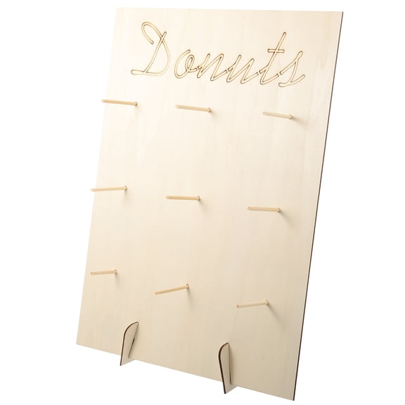Donut Stand Display Board for Dessert Table Ornament Dining Wedding Wooden Doughnut Rack Baby