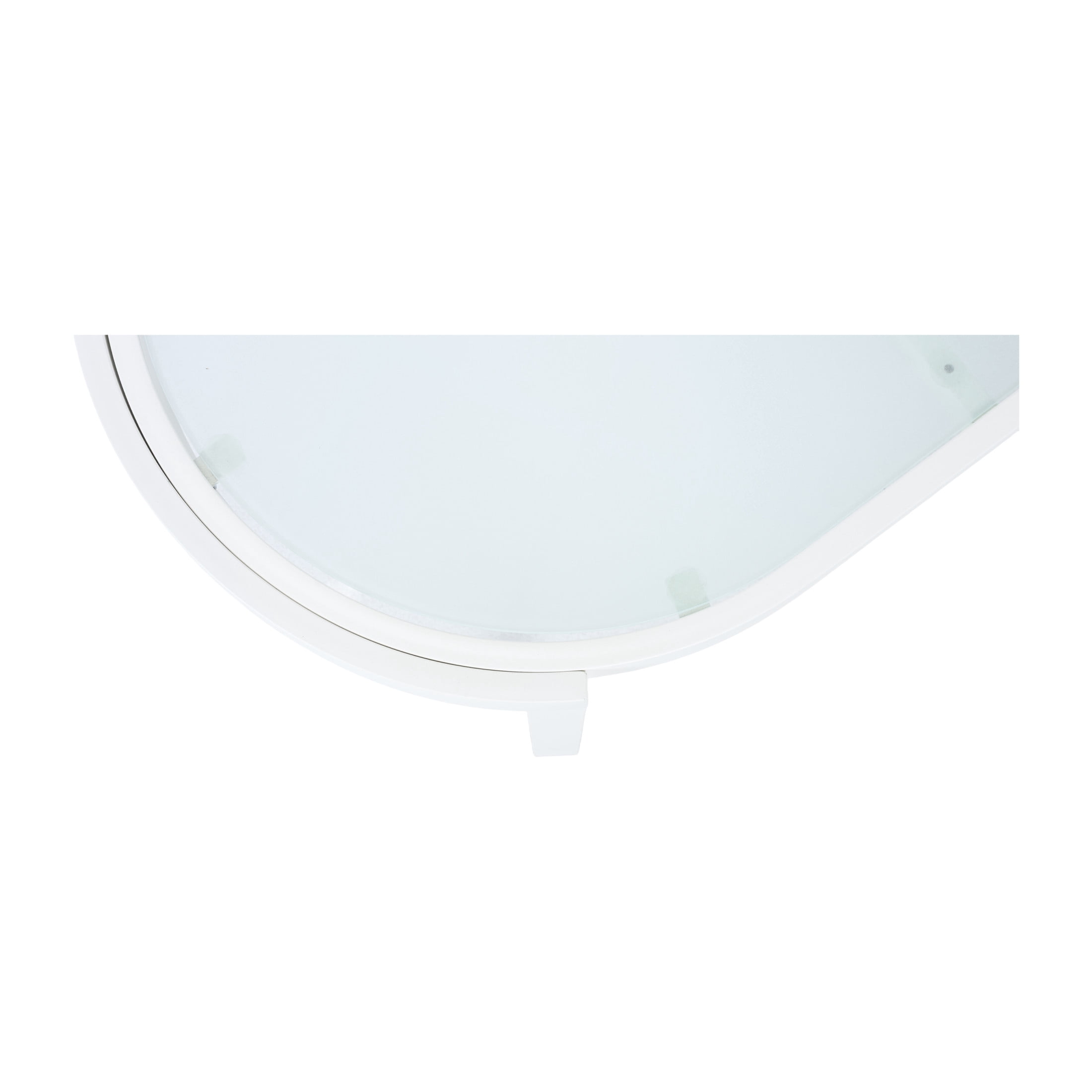Christopher Knight Home Outdoor Oval Coffee Table, Aluminum Frame with Tempered Glass Top, White