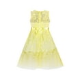 thumbnail image 4 of Robe Fille Jaune Flapper Vintage Années 1920 Dentelle à Pompons 7 Ans, 4 of 8