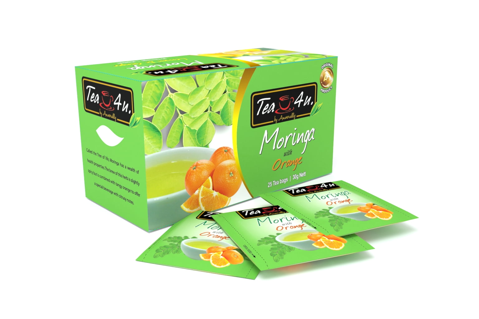 Moringa Oleifera with Orange Herbal Infusion, 25 Tea Bags from Tea4u