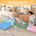 thumbnail image 3 of Yexmas 5-Piece Climbing Toys for Toddlers, Soft Foam Blocks with Ball Pit, Indoor Play Gym Set Baby Gift, 3 of 8
