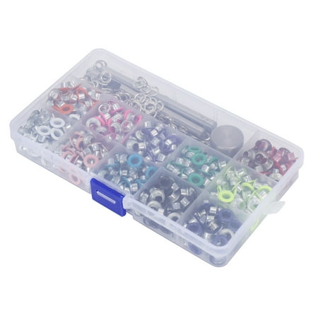

2024 Eyelets Set Grommets Kit Boxed MultiColor Hollow Rivet DIY Project Craft Metal Tool KQ201