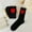 Black, variant on Viluyesy Womens Crew Socks, Comfort Non Slip Breathable Cotton Fashion Hearts Mid-Tube Socks Green