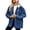 Blue, variant on Women's Jean Jacket Light Washed Coat Hooded Denim Jacket Long Sleeve Top Spring Soft Oversized Baggy Classic Western Casual Pocket Light Blue XX-Large