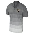 thumbnail image 2 of Men's Colosseum Gray Vanderbilt Commodores Striped Mesh Polo, 2 of 3
