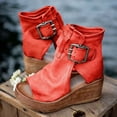 thumbnail image 6 of Yuanlong Womens Sandals Elegant Platform Sandals Hollow With Thick Sole Open Toe Ankle Buckle Strap Dressy Sandals, 6 of 6