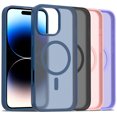 thumbnail image 6 of Dteck for iPhone 16 Pro Case, Compatible with MagSafe, Shockproof Military-Grade Protection, Magnetic Phone Case for iPhone 16 Pro, Frosted Blue, 6 of 6