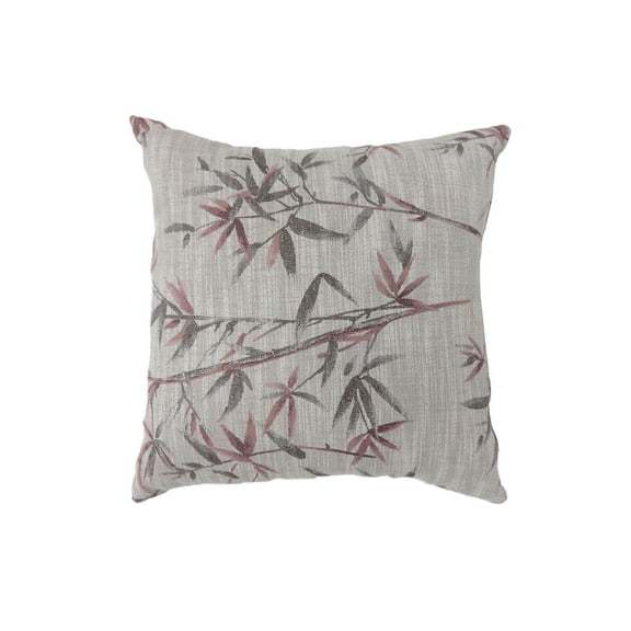 22 x 22 Modern Throw Pillow Square Bamboo Design Set of 2 Gray