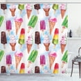 thumbnail image 1 of Ambesonne Ice Cream Shower Curtain, Surreal Exotic, 69"Wx84"L, Multicolor, 1 of 3