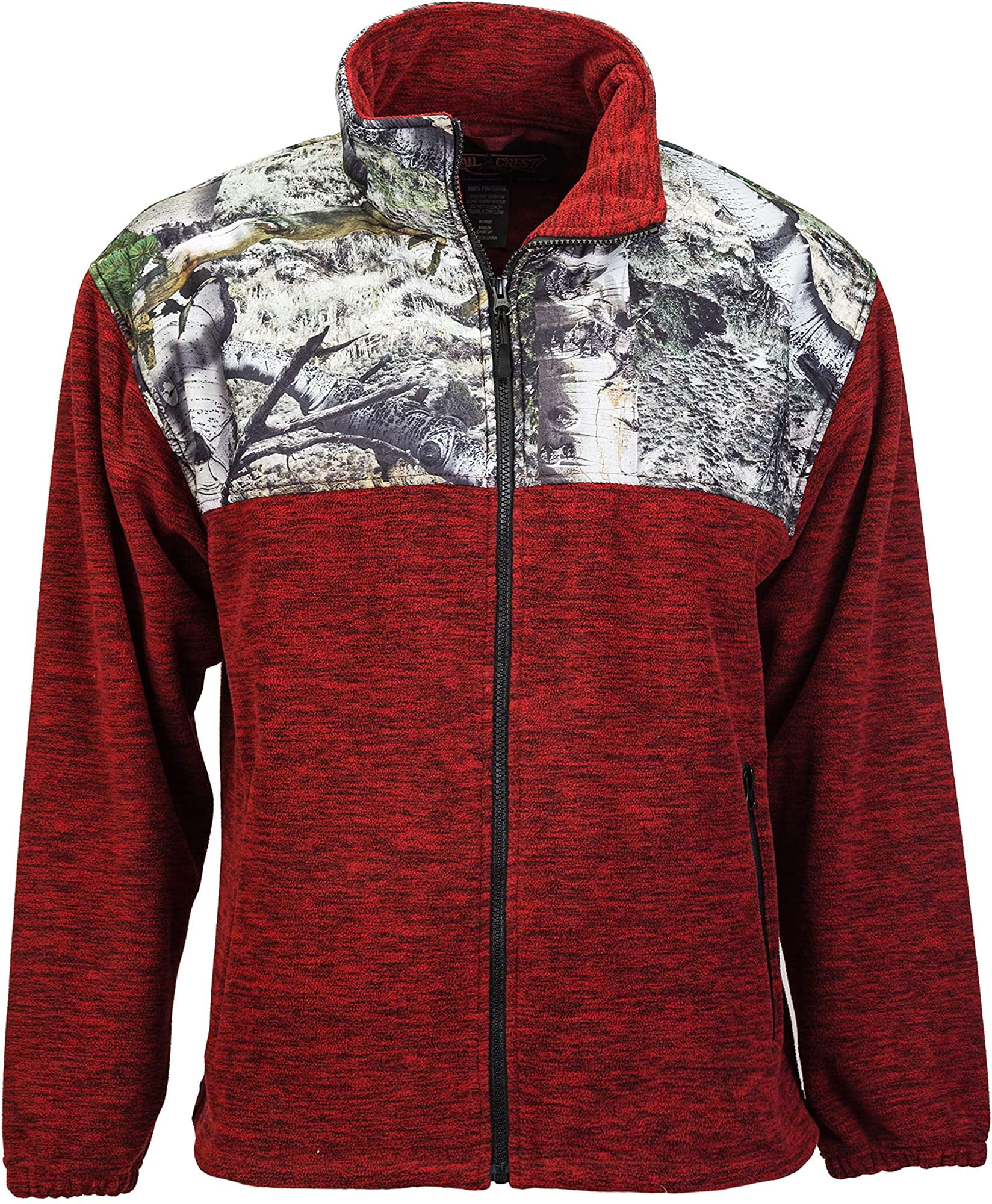 TrailCrest Childrens Fleece Jacket Full Zip Mossy Oak Camo Patterns C-Max
