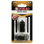 EastPoint Sports Classic Official Whistle with Lanyard - Black, Pea-less Design