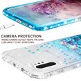 thumbnail image 5 of Samsung Galaxy Note 20 Case w/[Temper Glass] Cute Glitter Liquid Quicksand Floating Sparkle Bling Girls Women - Clear/Teal, 5 of 5