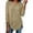 *Khaki, variant on VBVC Women's Crew Neck Tunic Sweatshirt , Ladies' Long Sleeve Side Button Pullover , Casual Fall Curved Hem Tops For Women, Hot Pink , S-2XL