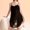 Black, variant on Naittoop Women's Pajamas Cut Out with Padded Pleated Loose-fitting Comfortable Chiffon Backless Camisole Nightgown