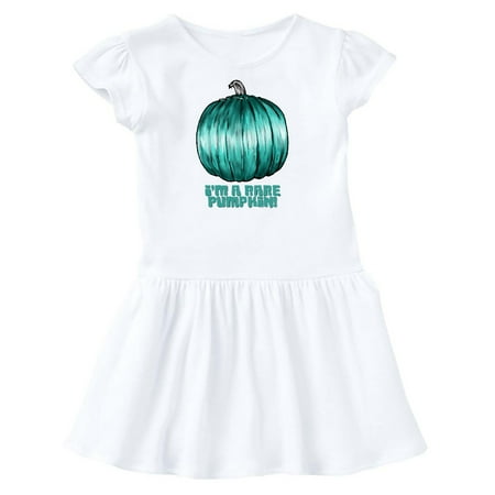 

Inktastic Allergy Awareness I m a Rare Pumpkin in Teal Watercolor Gift Toddler Girl Dress