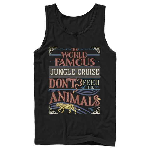 Men's Jungle Cruise World Famous Retro Logo Tank Top Black 2X Large