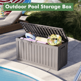 thumbnail image 5 of BiFanuo 75 Gallon Lockable Resin Deck Box with Wheels, Outdoor Storage for Patio Furniture Cushions, 5 of 8